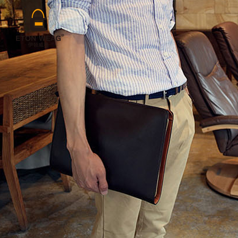 新款韓版手包信封包文件包商務休閑男包手拿包公文包ipad