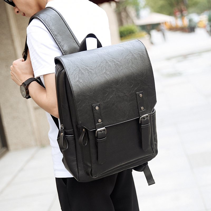 雙肩包背包男包包學院風學生書包休閑潮流韓版潮電腦包旅行包新款